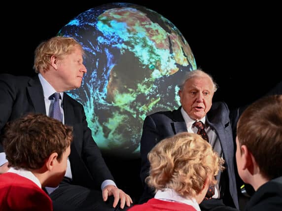 Borish Johnson and David Attenborough