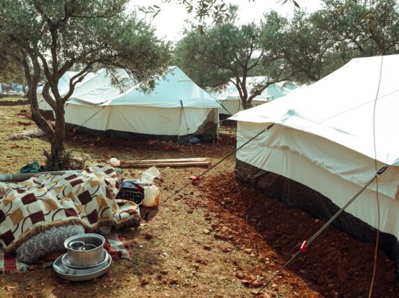 Syrian refugee tent