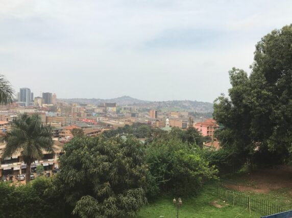 City view of the hills of Kampala