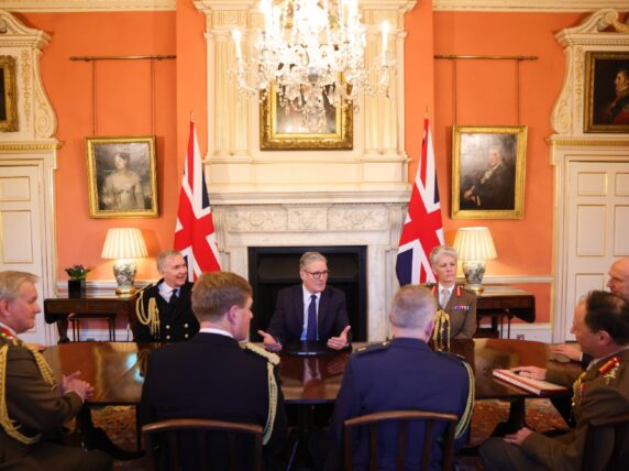 Prime Minister Keir Starmer meets Armed Forces Chiefs in 10 Downing Street. Picture by Simon Dawson / No 10 Downing Street